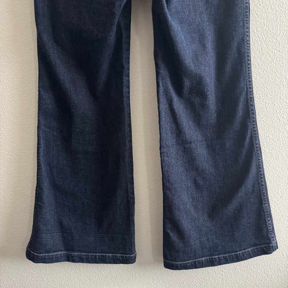 J. Jill Flare Leg Dark Wash Blue Jeans Cotton Stretch - Picture 8 of 11